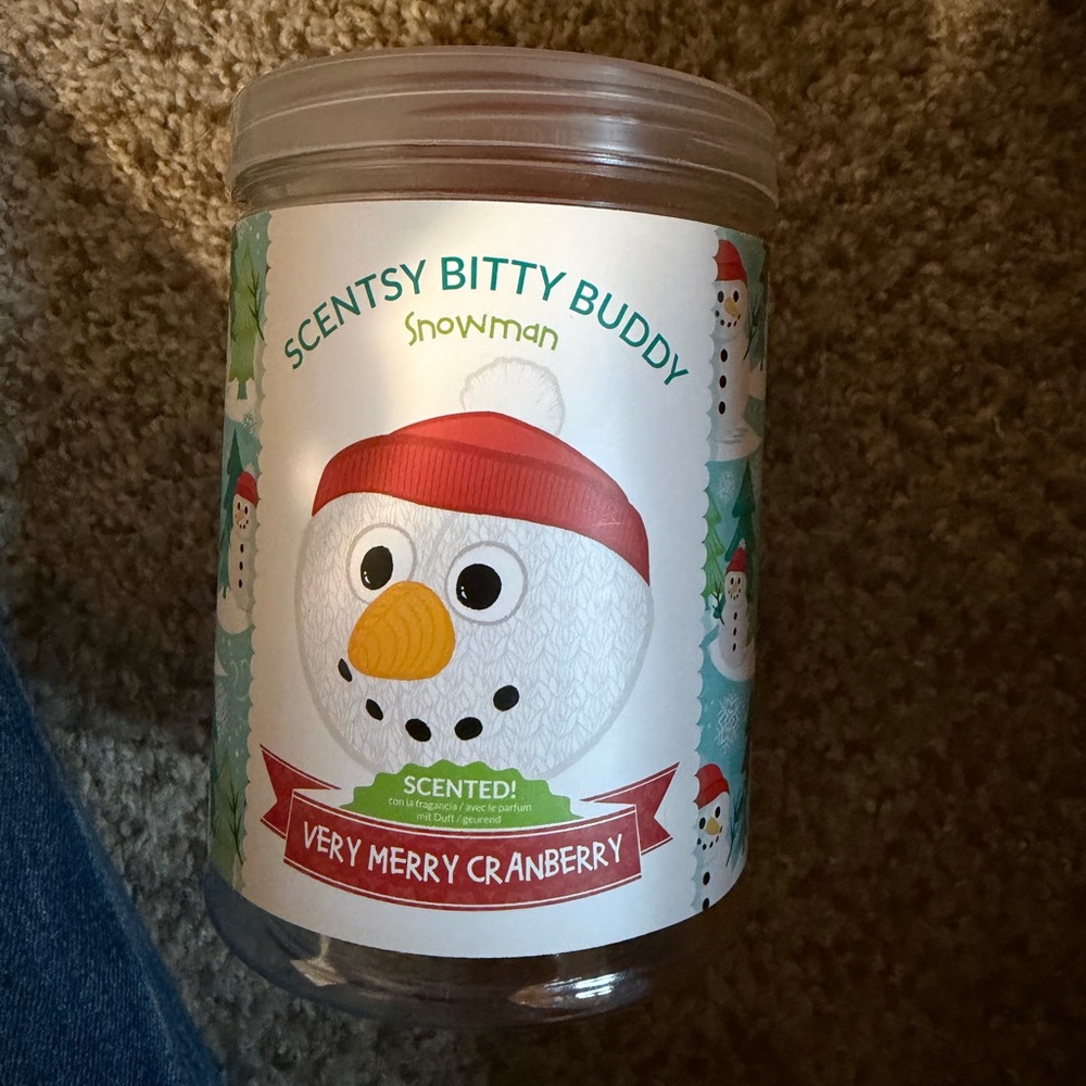 Scentsy Bitty‎ Buddy Snowman - Festive Red and White